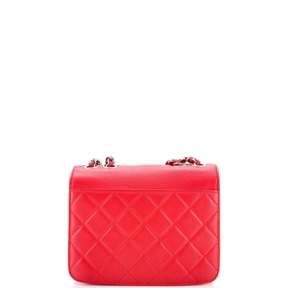 Chanel CC Box Flap Bag Quilted Caviar Mini Red - Picture 4 of 13
